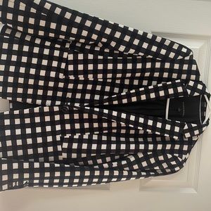 Banana Republic black and white checkered blazer